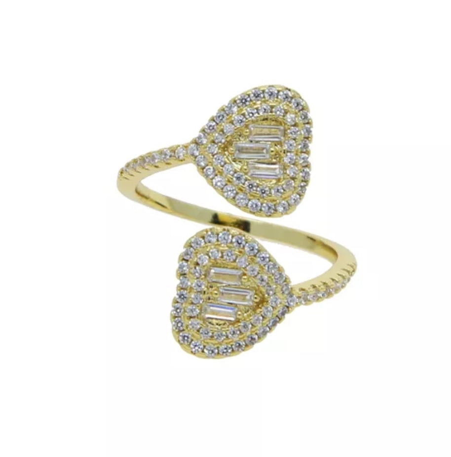 Baguette Heart Ring