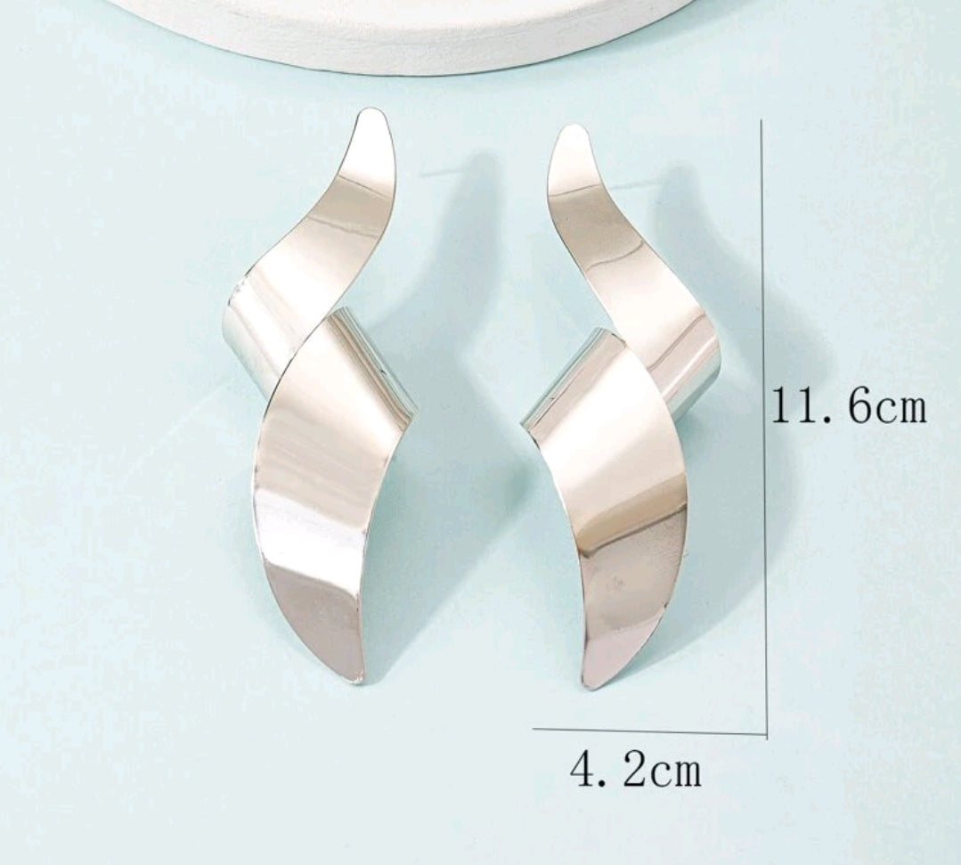 Twist Stud Statement Earrings