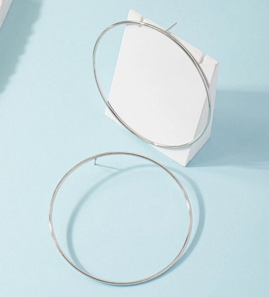 "Bubble" Circle Stud Hoop Earrings