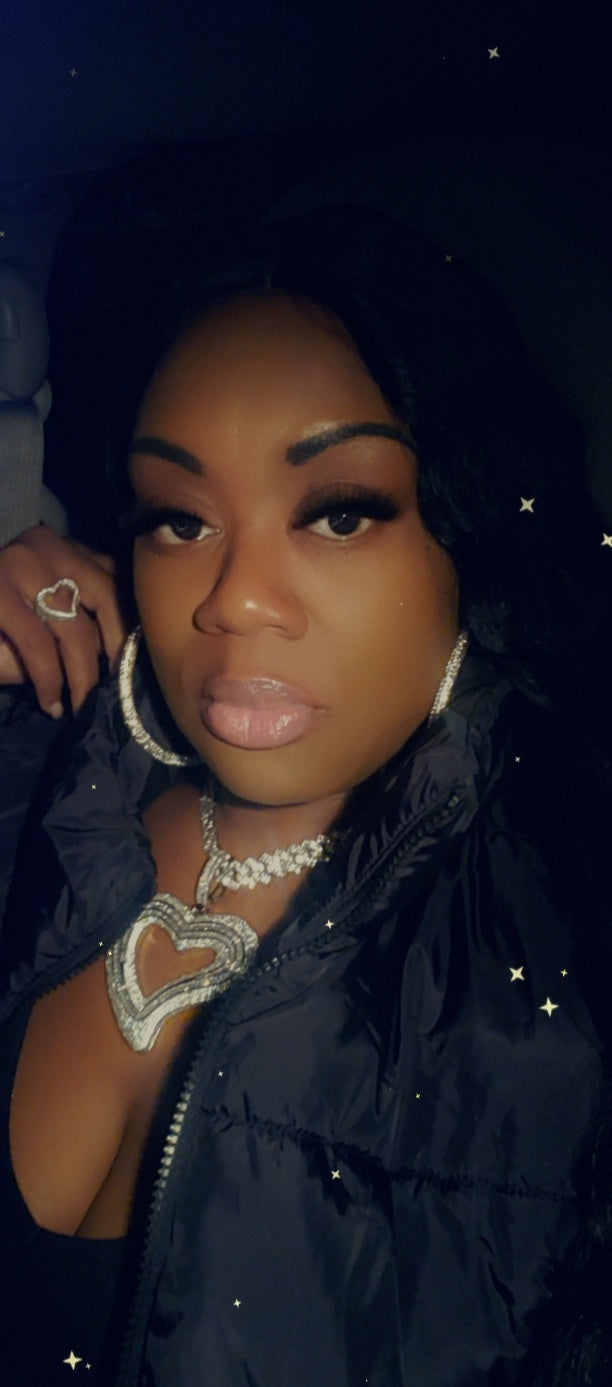 Icy Girl Heart Cuban Necklace