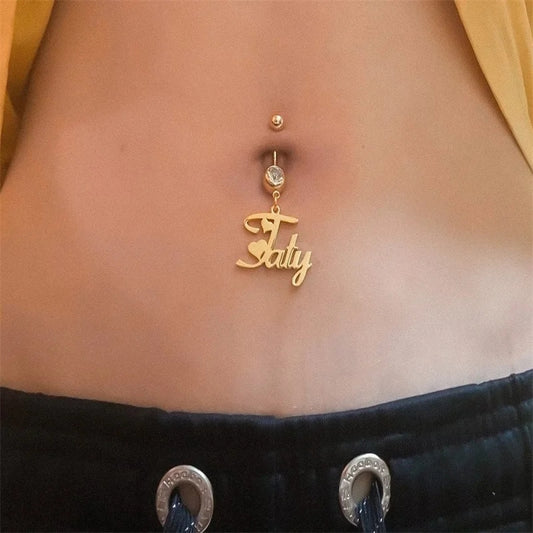 Custom Name Belly Ring