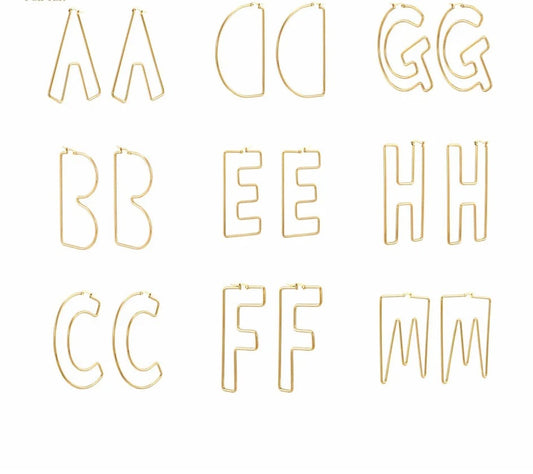 Letter Initial Earrings