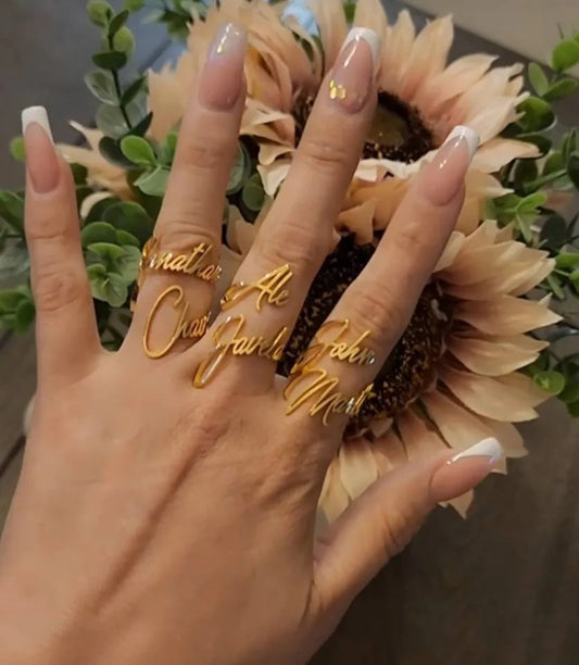 Double Statement Name Ring