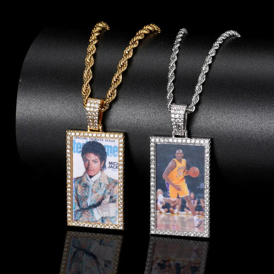 Rectangle Photo Memory Medallions