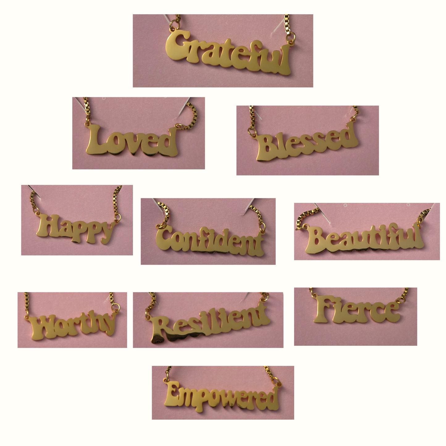 Words of Affirmation Balloon Necklace