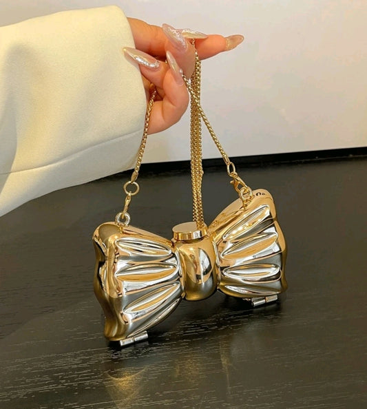 Gold Bow Purse