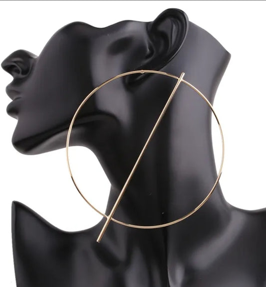 Oversized Circle Strike Earrings