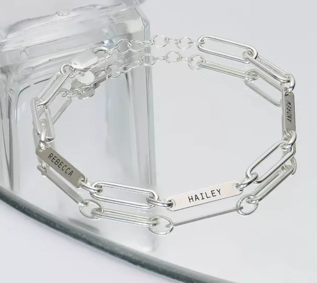 Custom Multiple Name Link Bracelet