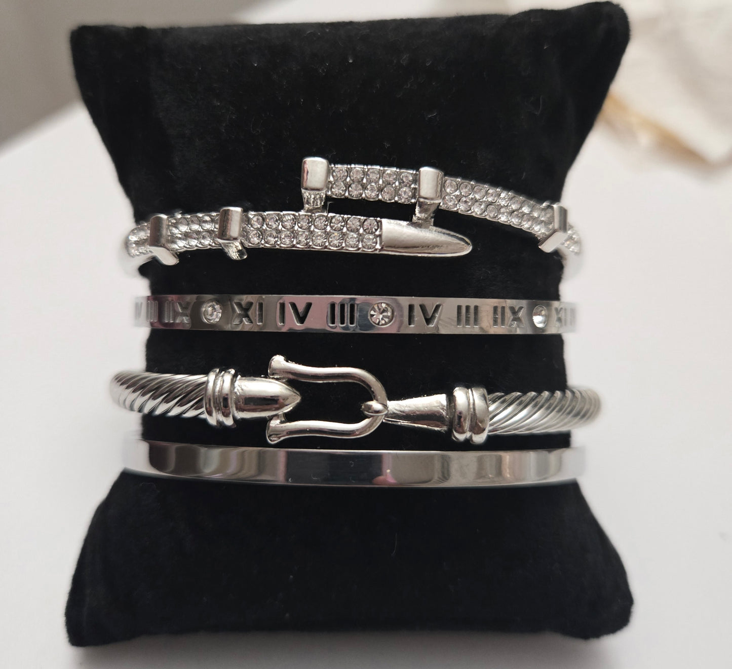 Silver Bracelet Stack (A)