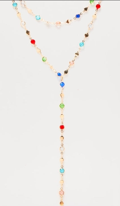 Vacay Mode Rhinestone Necklace