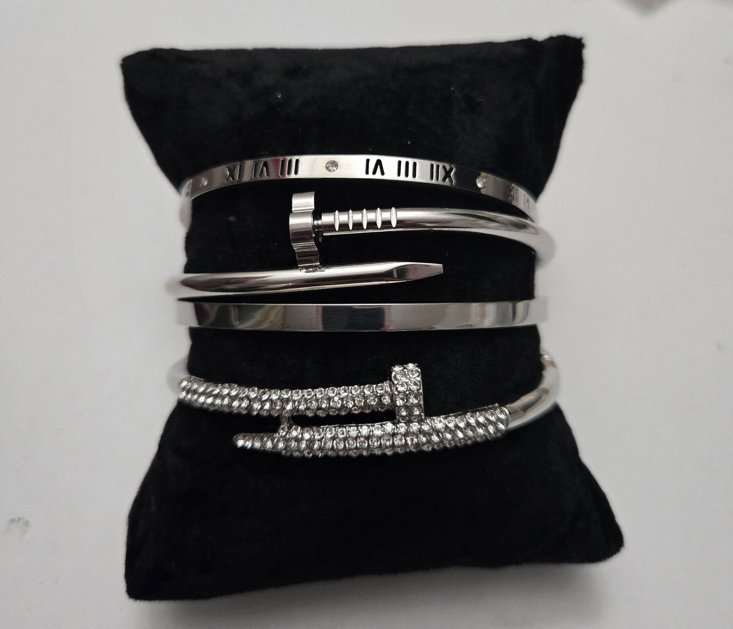 Silver Bracelet Stack (C)
