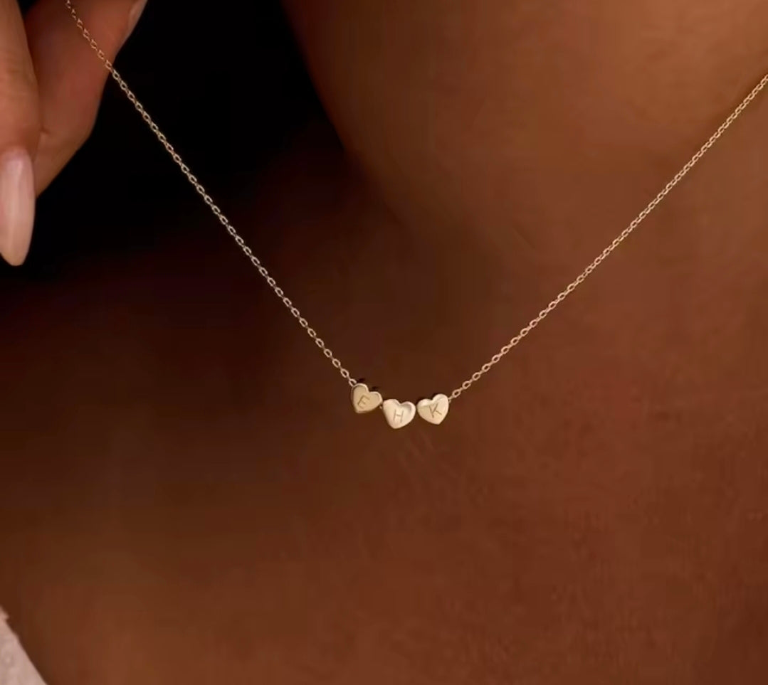 Mini Heart Initial Necklace/Bracelet