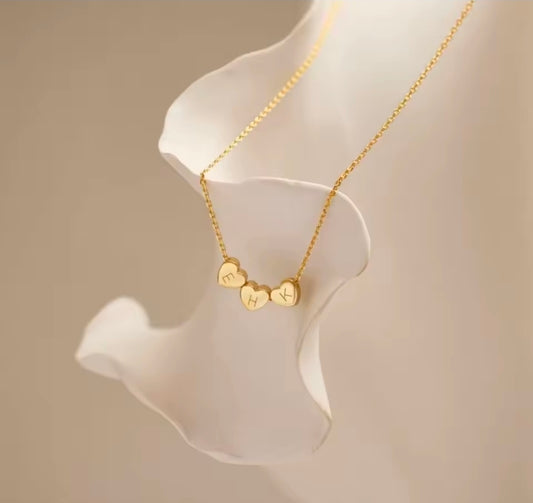Mini Heart Initial Necklace/Bracelet