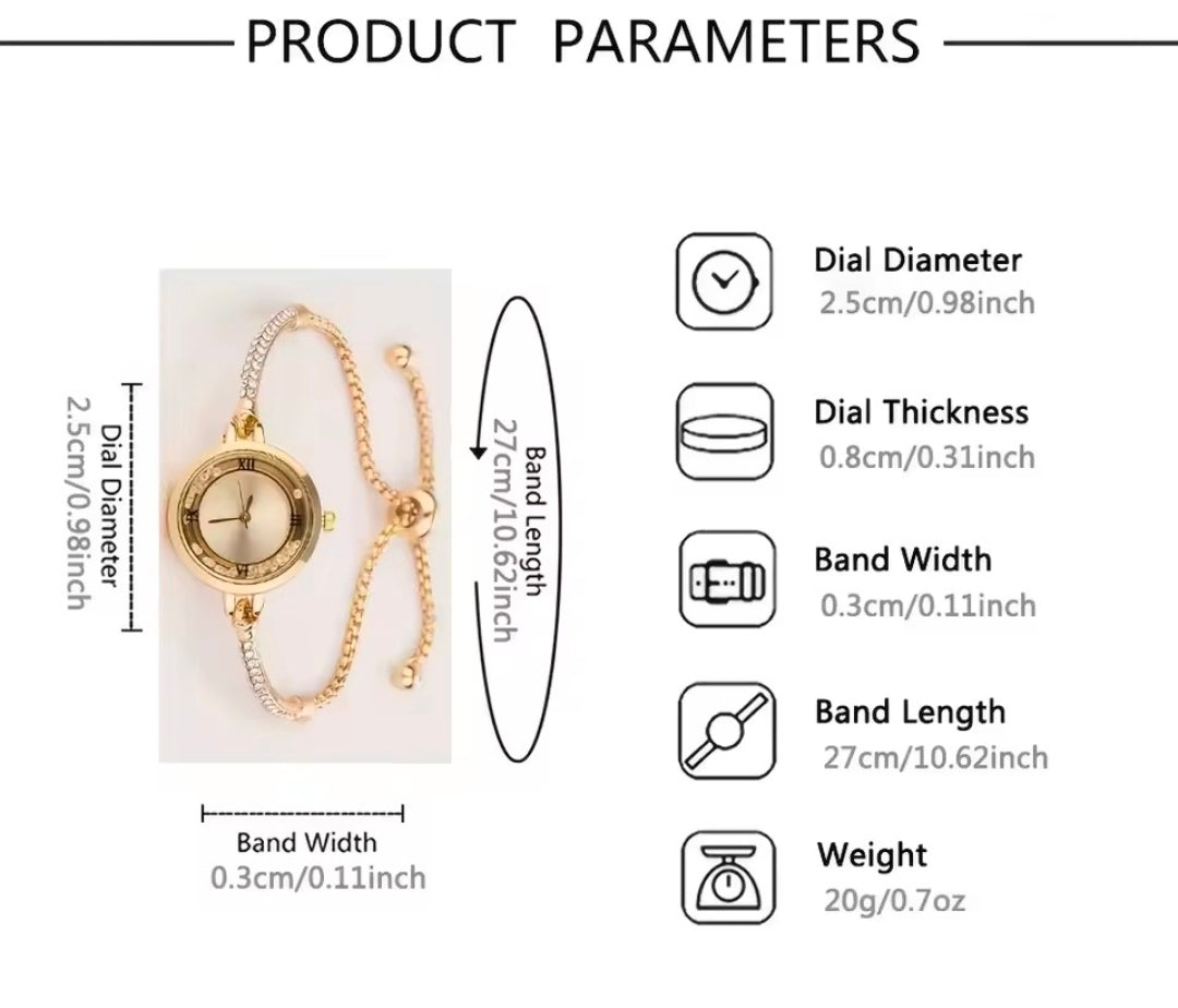 Toggle Rhinestone Watch