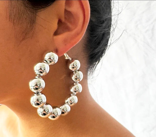 Poppie Beaded Hoops