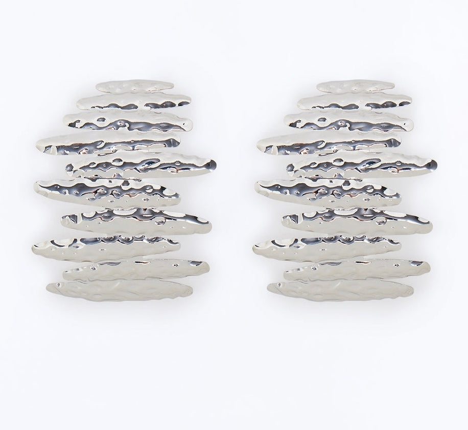 Bryanna Oversized Earrings -Silver