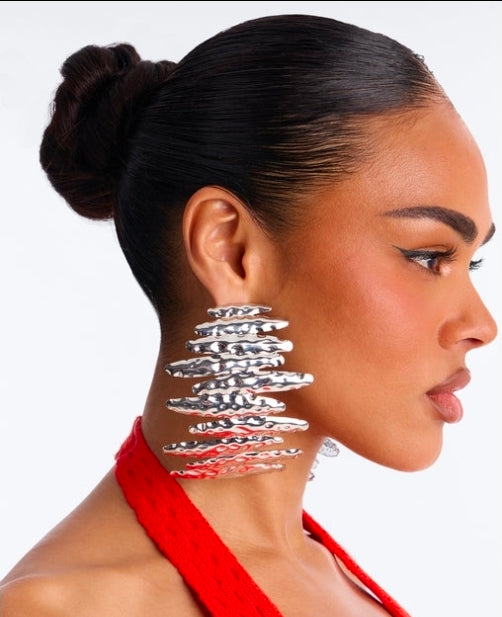 Bryanna Oversized Earrings -Silver