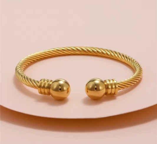 Cable Bangle Bracelet