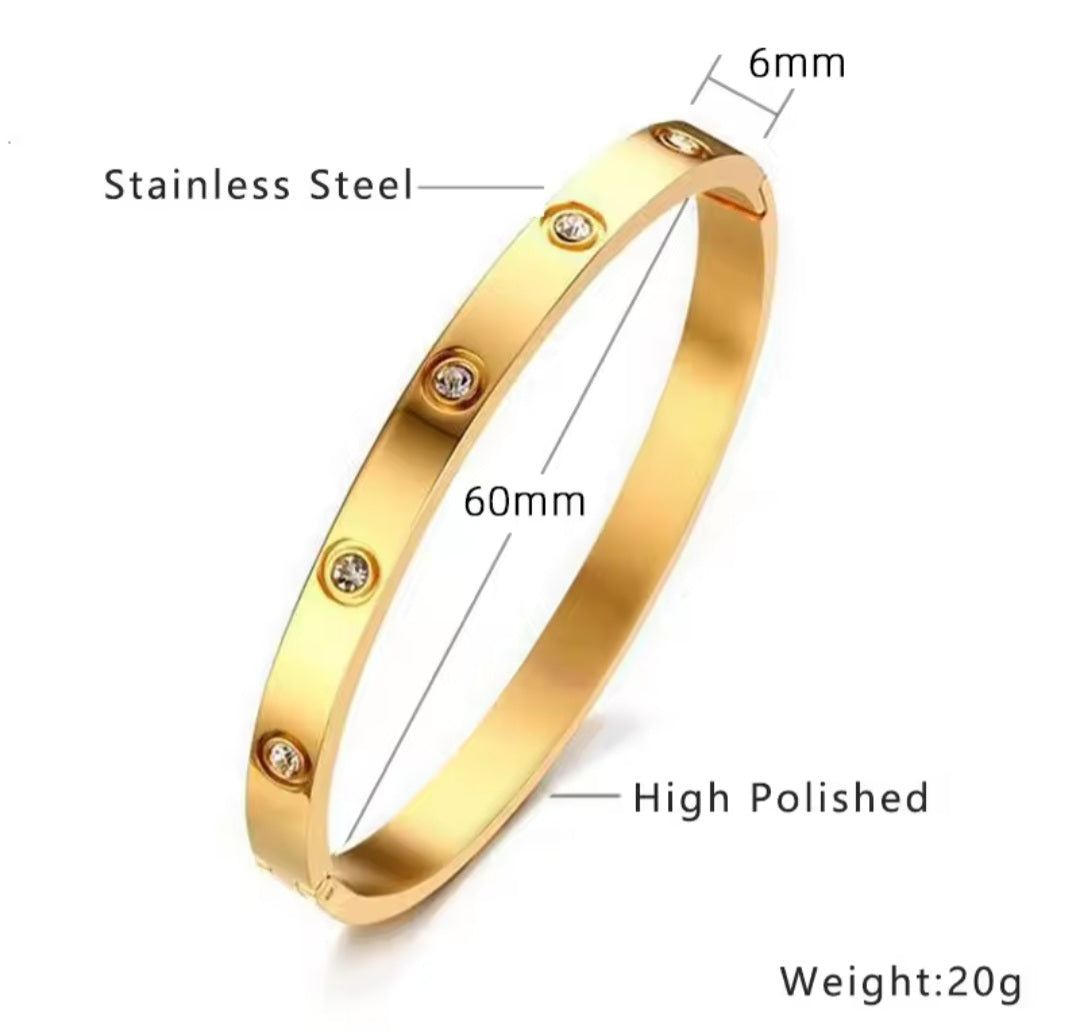 Rhinestone Bangle Bracelet