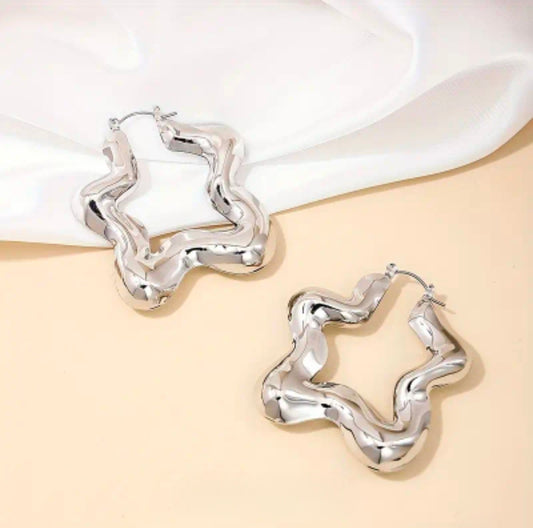 Star Gazers Hoops Earrings