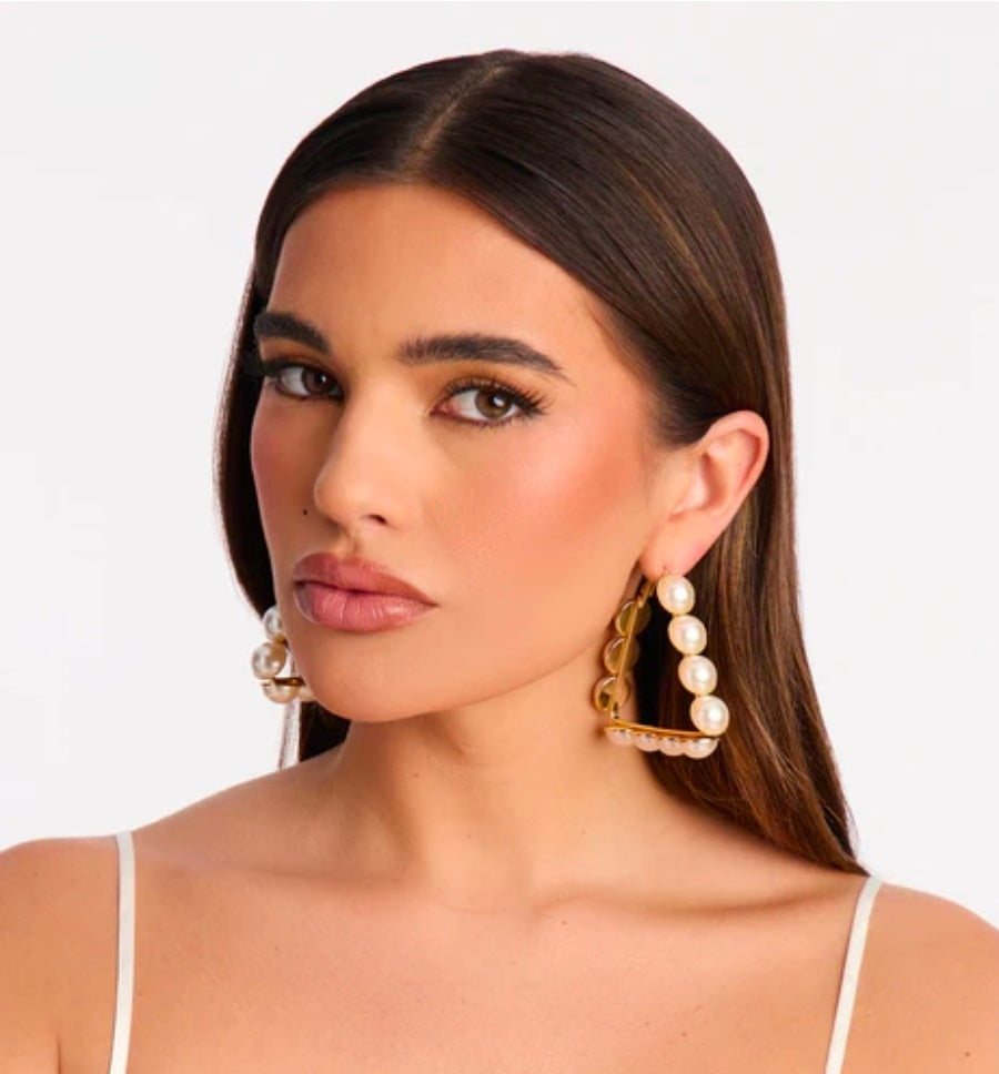 Availae Pearl Hoop Earrings