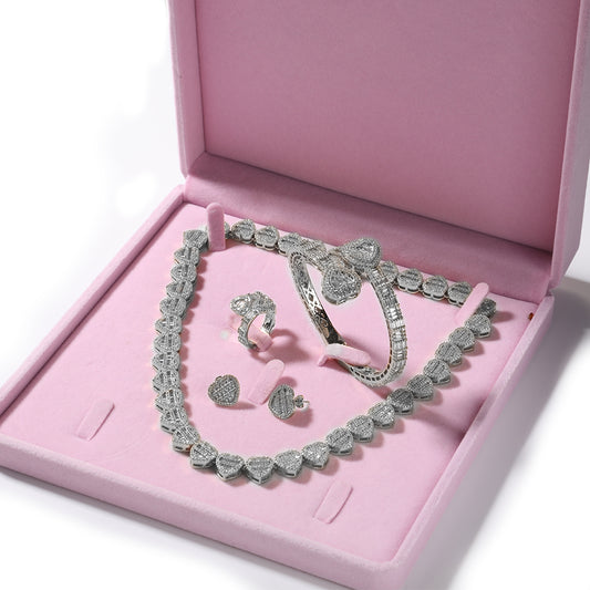 Baguette Heart (4 piece) Jewelry Set