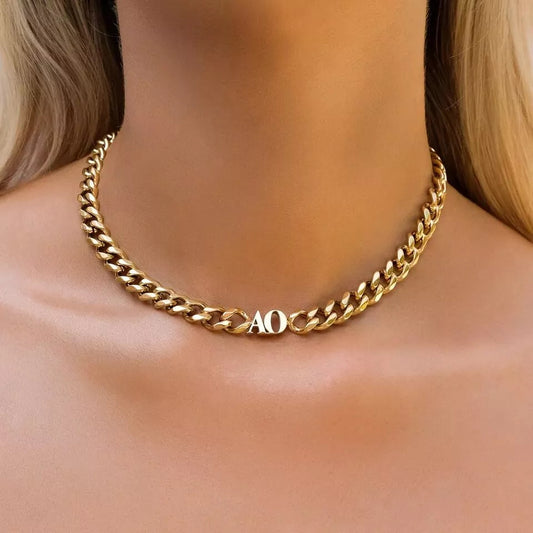 Thick Initial or Name Necklace