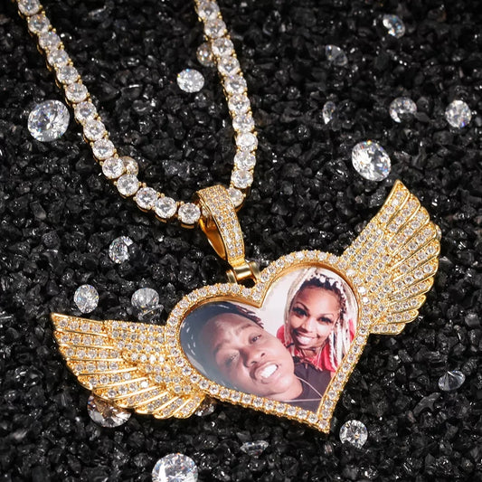 Heart Wings Photo Memory Medallion