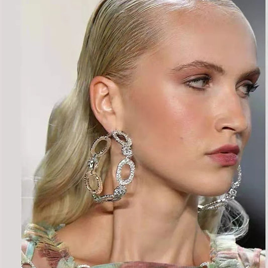 "Liyzah" Rhinestone Hoops