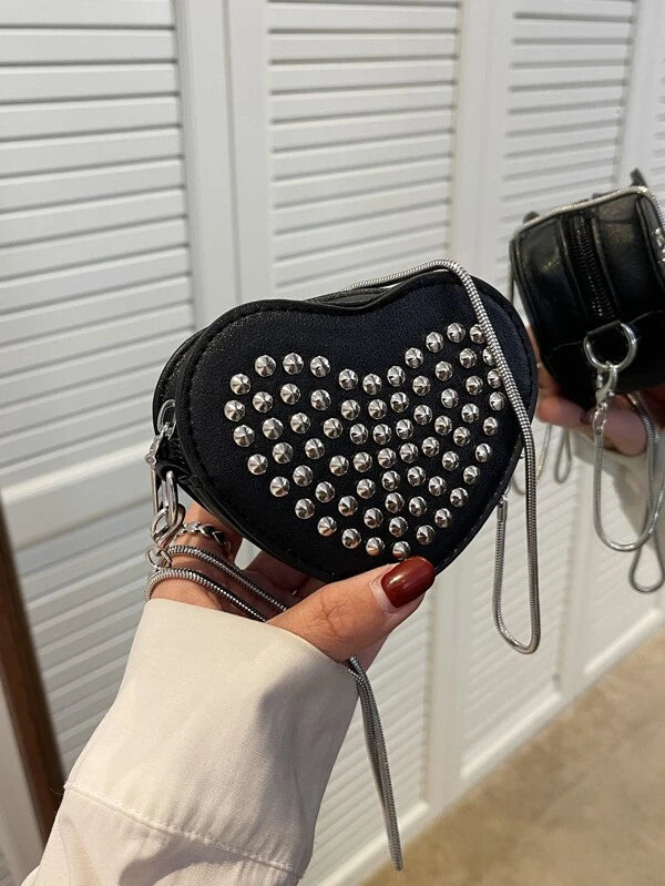 Mini Heart Rivet Bag – The Gorgeous Doll Boutique