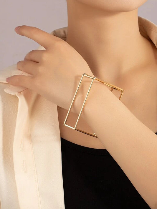 3D Square Bangle Bracelet