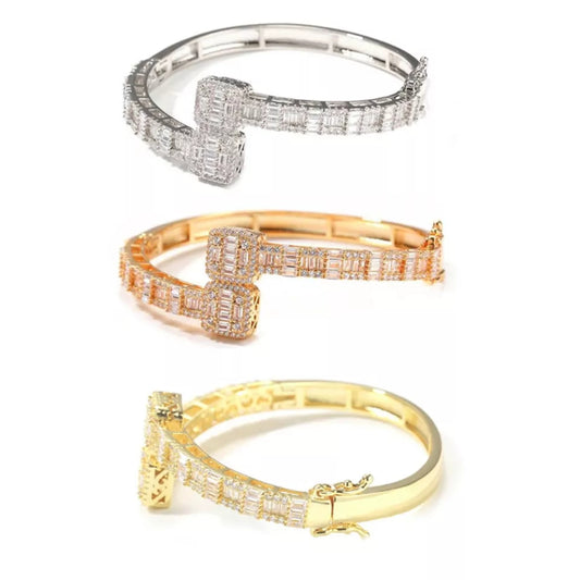 Diamond Baguette Bangle