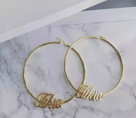 Custom Bottom Name Hoops