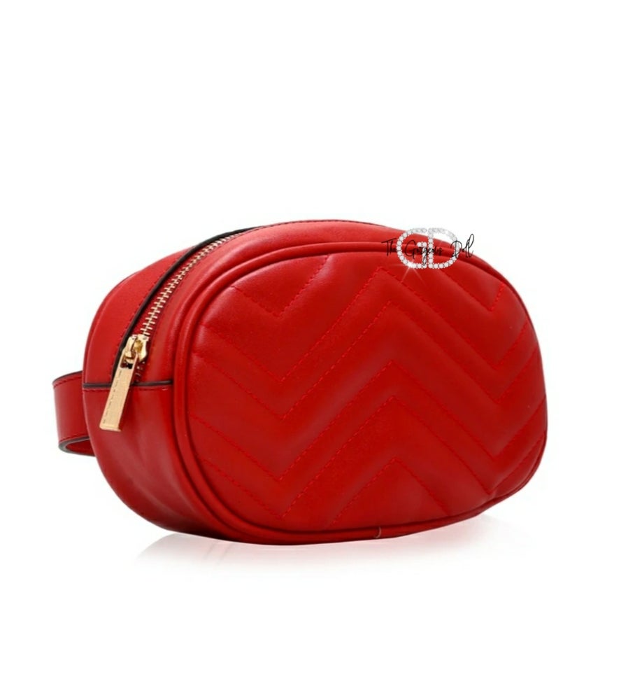 "Claire" Red Waist Bag