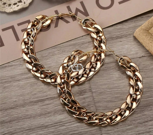 "Chain Me" Hoop Earrings