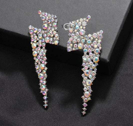 "Bolted" Rhinestone Earrings