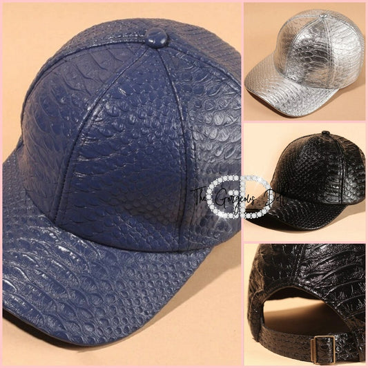 Croc Embossed Hats