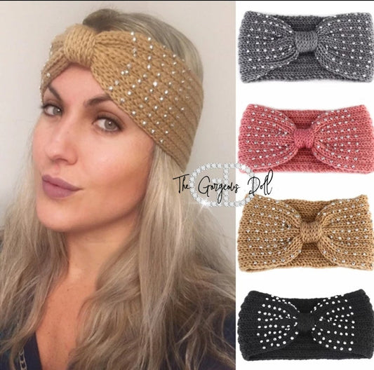 "Neisha" Knit Studded Headbands