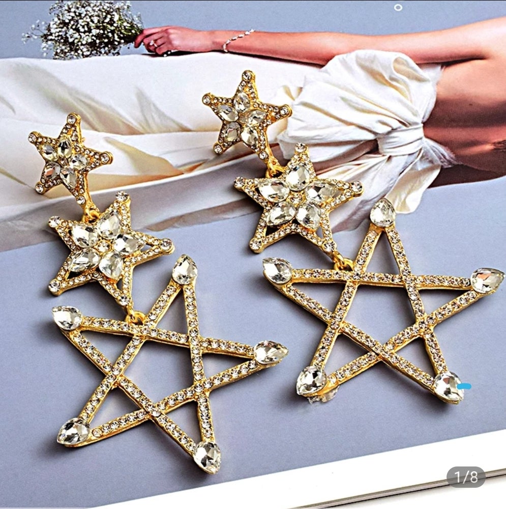 "Wishing On A Star" Rhinestone Earrings