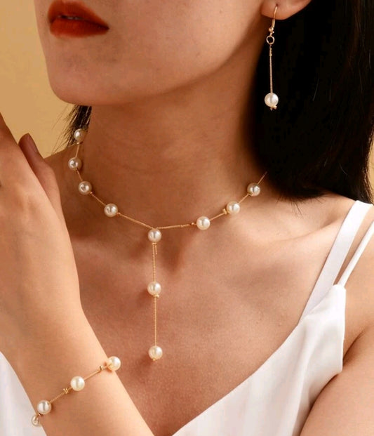 3 piece Pearl Jewelry Set