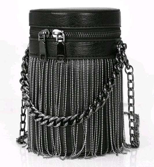 Rivet Cylinder Crossbody Bag