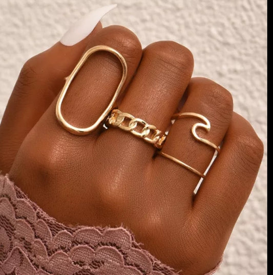 "Coli" 4 Piece Ring Set