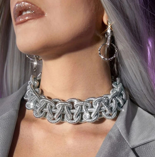 Material Rope Statement Necklace