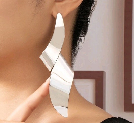 Twist Stud Statement Earrings