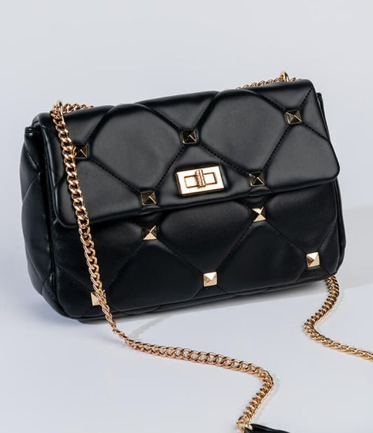 "Mora" Black Studded Purse