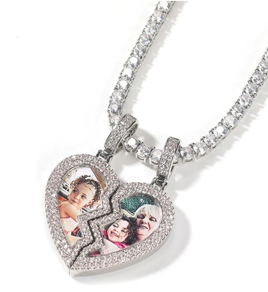 Broken Heart Custom Photo Medallion